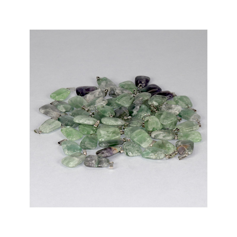 REPLACEMENT Silverplated Flat Rolled Fluorite Pendant REPLACEMENT Silverplated Flat Rolled Fluorite Pendant