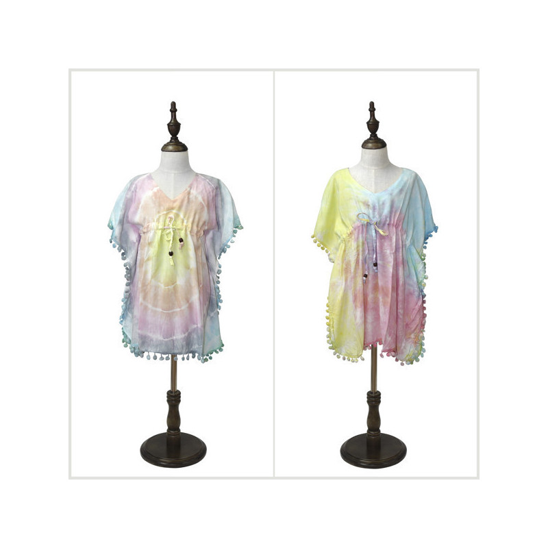 Poncho infantil rayón Tie-Dye. Poncho infantil rayón Tie-Dye.