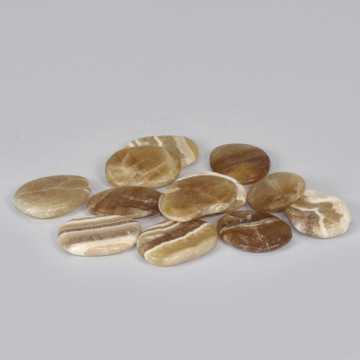 Polished Flat Tumbled Brown Calcite 3-4cm