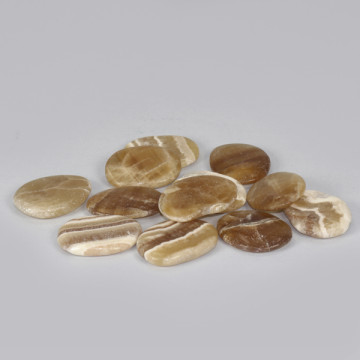 Calcite brune polie et polie, 3-4 cm