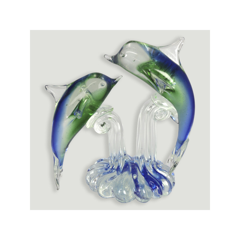 Figura cristal delfines 17x19cm Figura cristal delfines 17x19cm