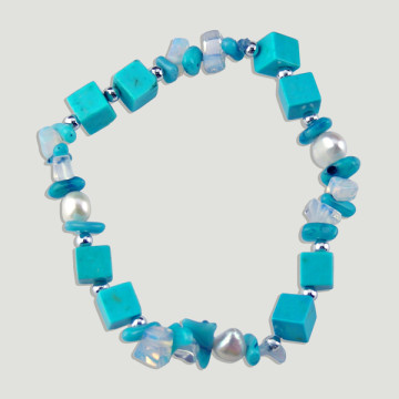 Gancho 39- Pulseira Opalina e Howlite