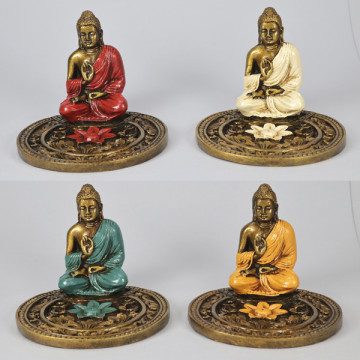Buddha flower incense holder 15x12 assorted color