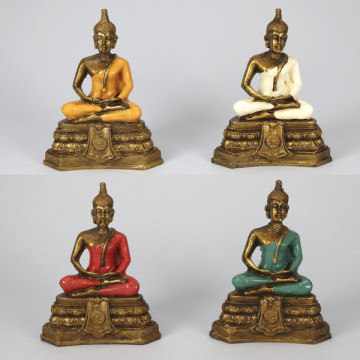 Autel de Bouddha tha�landais en r�sine 10x13cm couleurs assorties