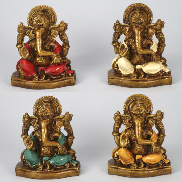 Ganesha res 10x11cm color surtido
