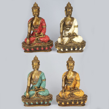 Buddha res on altar 17x26cm assorted color