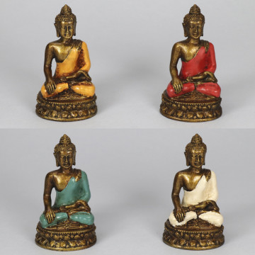 Bouddha res sur socle 6x10,5cm coloris assorti