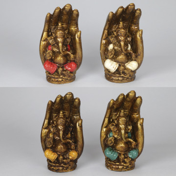 Ganesha en main verticale res 9x17cm couleur assortie