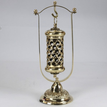 Brass hanging candle holder 13x30cm