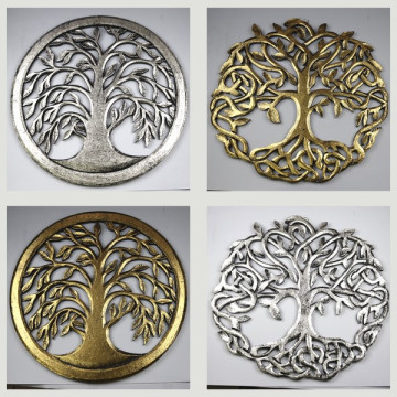 Golden or silver tree of life for wooden wall 2 models 30cm