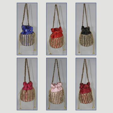 Sack-type bag with metals 16x13cm