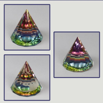 Pirâmide de cristal 12 faces modelos OM – Estrela – Redondo 5,5x5,5