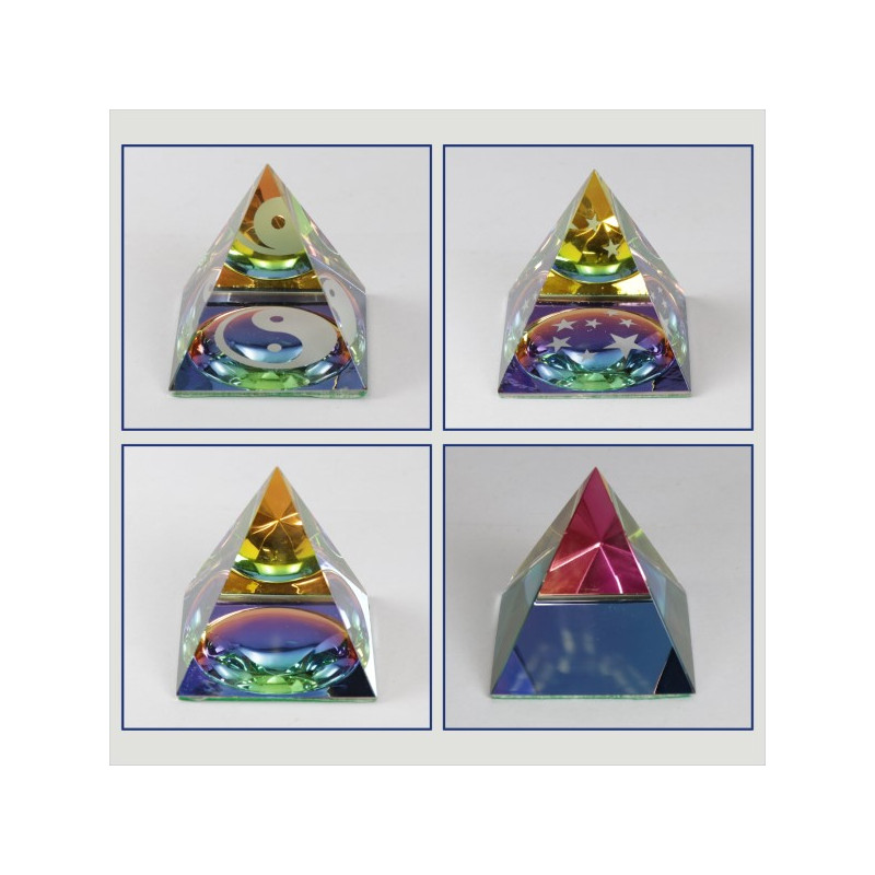 Pyramide en verre modèles OM – Etoile – Lisse – Ronde 7x7cm Pyramide en verre modèles OM – Etoile – Lisse – Ronde 7x7cm