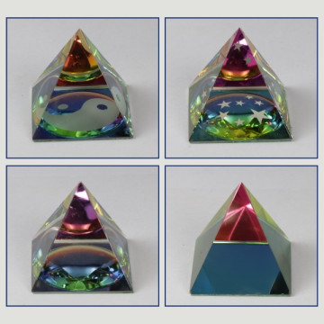 Pirâmide de vidro Modelos OM – Estrela – Lisa – Redondo 5,5x5,5cm