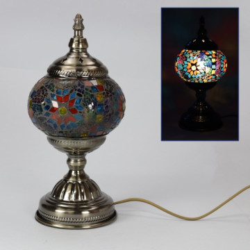 Multicolor flower mosaic lamp 12x28cm