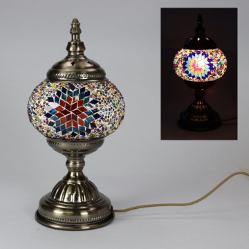 Multicolor flower mosaic lamp 12x28cm