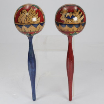 Maraca pintada 26cm