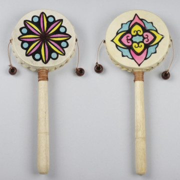 Drum on stick 20cm diameter8cm assorted