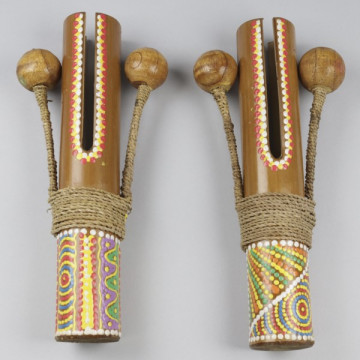 Aboriginal mad rattle 20cm