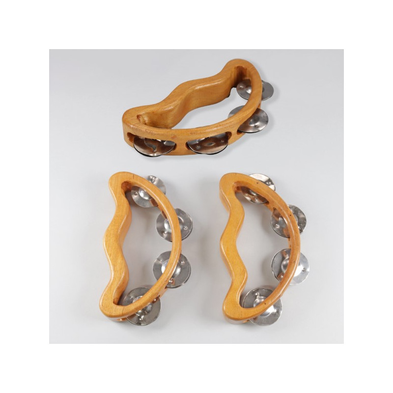 Wooden tambourine 21x11cm Wooden tambourine 21x11cm