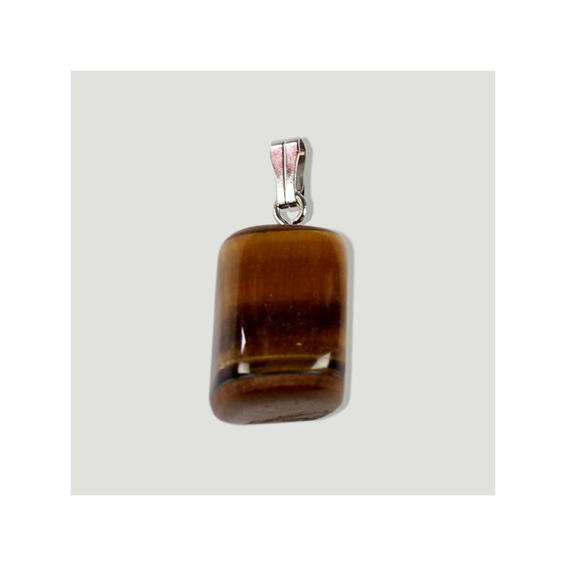 Colgante Ojo Tigre con capuchon plateado Colgante Ojo Tigre con capuchon plateado