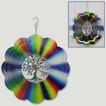 Steel Spinner Tree of Life m/color 30cm