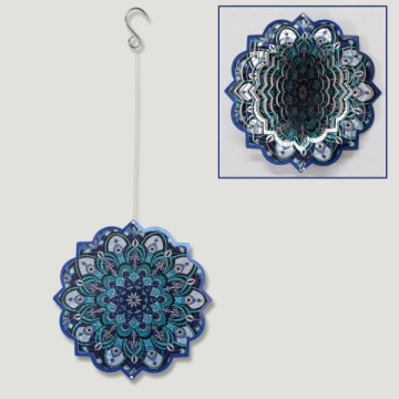 Girador de aço Mandalas Azul 15cm