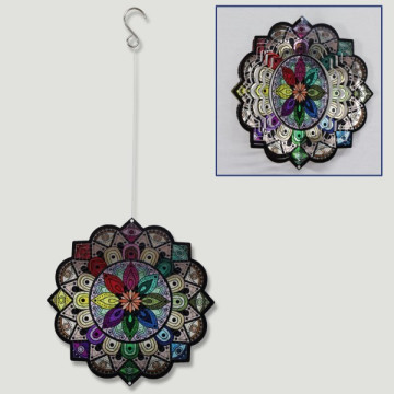 Spinner en acier Mandalas multicolores 15cm