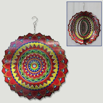 Spinner de aço Mandalas vermelho multicolorido 30cm