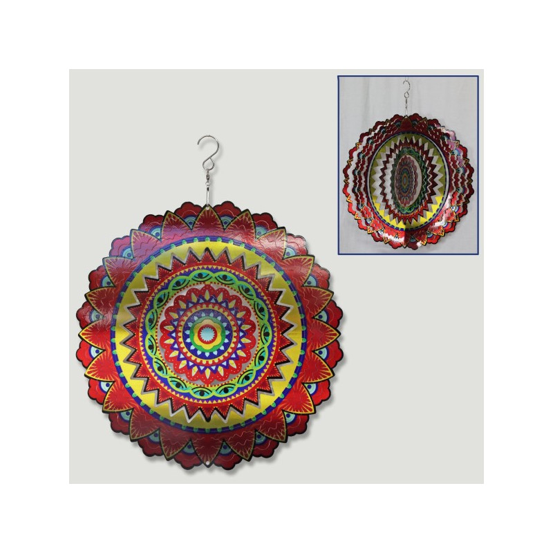 Spinner acero Mandalas rojo multicolor 30cm Spinner acero Mandalas rojo multicolor 30cm