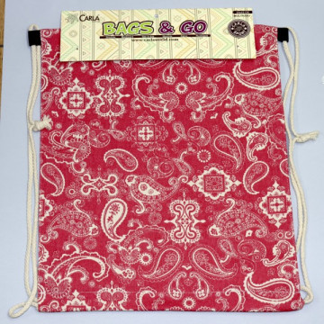 Hook 03, Backpack with rope - color: Assortment and Design from India