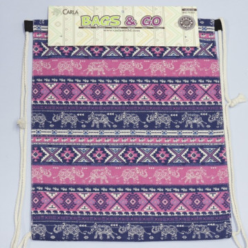 Crochet 05, Sac à dos avec corde - couleur : Assortiment et Design trappes verticales