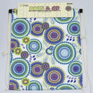 Crochet 06, Sac à dos avec corde - couleur : Assortiment et Design Cercles et fleurs