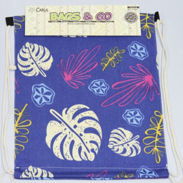 Hook 09, Backpack with rope - color: Assortment and Leaf Design