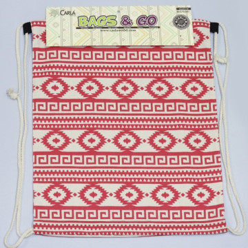 Crochet 10, Sac à dos avec corde - couleur : Assortiment et tissage natif