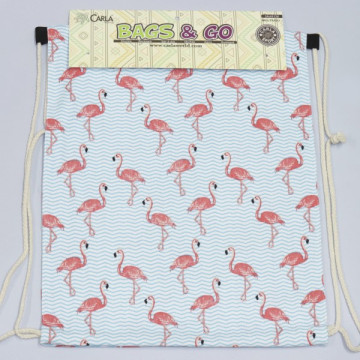 Hook 11, Backpack with rope - color: Assorted and Flamingo design