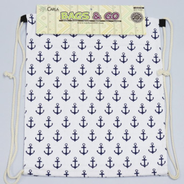 Crochet 12, Sac à dos avec corde - couleur : Design assorti et marine