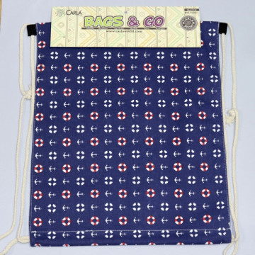 Crochet 12, Sac à dos avec corde - couleur : Design assorti et marine