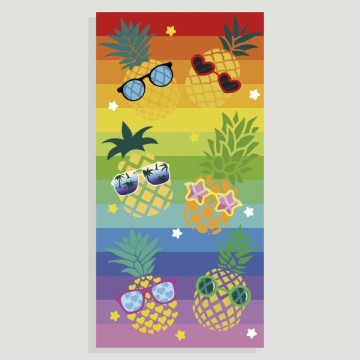 Hook 02, Beach towel - color: Assortment and Design Pineapples