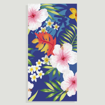 Hook 03, Beach towel - color: Assortment and Hawaiian flower design