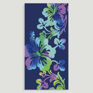 Hook 12, Beach towel - color: Assorted and Hawaiian flower design