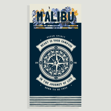 Hook 17, Beach towel - color: Assortment and Malibu Design