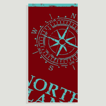 Hook 18, Beach Towel - color: Assorted and Compass Design