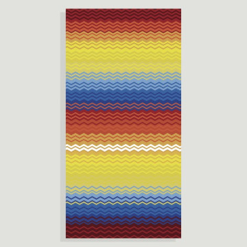 Hook 22, Beach towel - color: Assortment and Design Zigzag lines