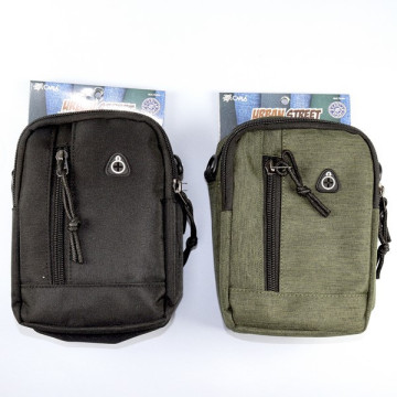 Gancho 03 - Bolso hombre 100% Poliéster. Color: Negro-Verde