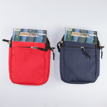 Gancho 06 - Bolso hombre 100% Poliéster. Color: Rojo-Azul