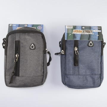Hook 04 - Men's bag 100% Polyester. Color: Gray-Blue