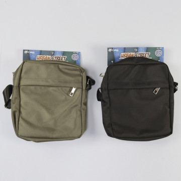 Gancho 07 - Bolso hombre 100% Poliéster. Color: Crema Bosque-Negro