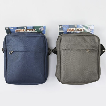 Gancho 08 - Bolso hombre 100% Poliéster. Color: Azul-Gris