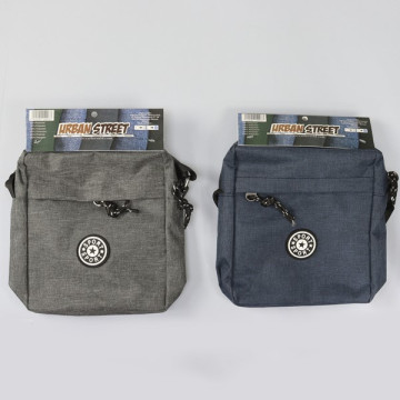 Hook 10 - Men's bag 100% Polyester. Color: Gray-Blue